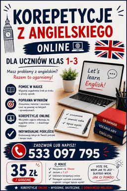 Angielski klasy 1-3 szkoły podstawowej — Korepetycje Język angielski Lubin