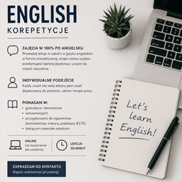 Język angielski- 2 lata doświadczenia — Korepetycje Język angielski Warszawa