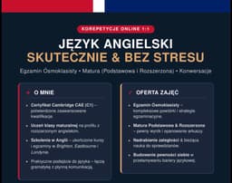 Język Angielski - podwyższenie umiejętności, E8, matura podstawowa/rozszerzona — Korepetycje Język angielski online