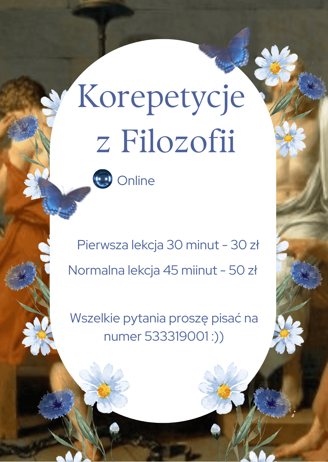 Filozofia bez stresu! ✨ Korepetycje Online 🌿 — Korepetycje z filozofii w Krakowie