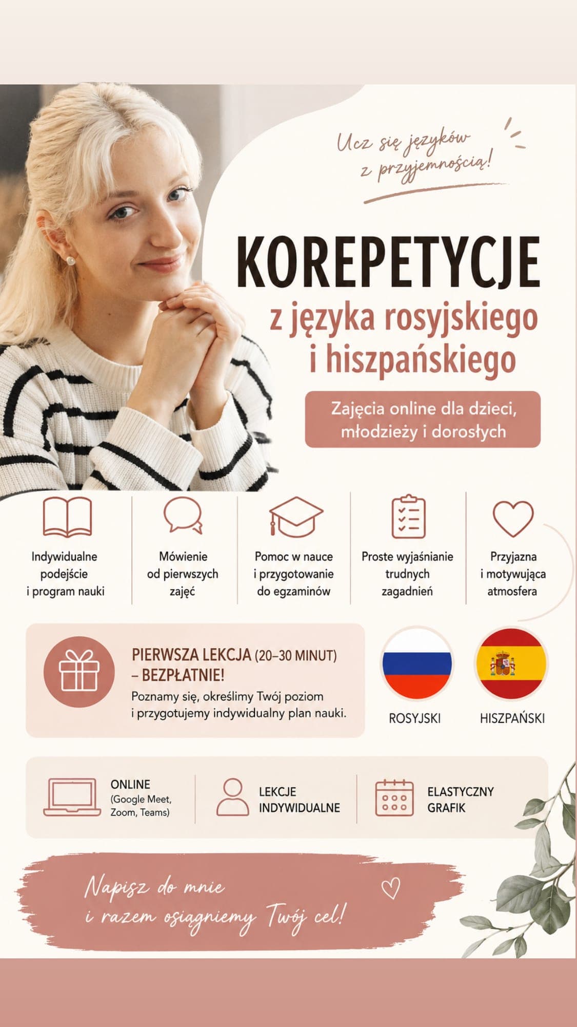 Język rosyjski od A do Я, każdy poziom, każdy wiek — Korepetycje z języka rosyjskiego online