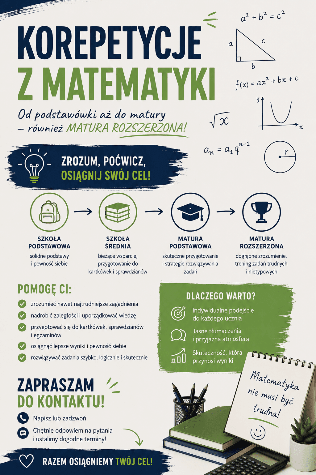 Korepetycje z matematyki | Szkoła podstawowa | Egzamin ósmoklasisty| Szkoła Śred — Korepetycje z matematyki w Warszawie