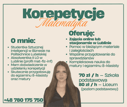 Matematyka - matura, egzamin 8-klasisty — Korepetycje Matematyka Lublin