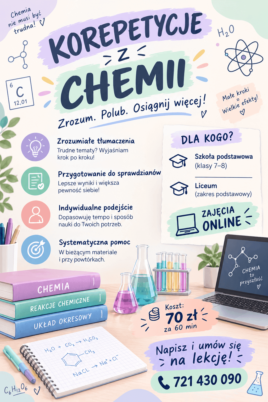 Korepetycje z chemii — Korepetycje z chemii w Poznaniu