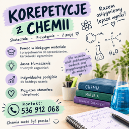 Chemia - podstawówka, liceum podstawa, rozszerzenie i matura rozszerzona — Korepetycje Chemia Piaseczno