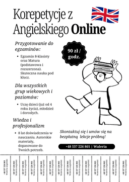 Angielski- egzamin 8-klasisty, matura podstawa i rozszerzenie, korepetycje — Korepetycje Język angielski Kraków