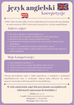Język angielski - dla uczniów szkół podstawowych i ponadpodstawowych — Korepetycje Język angielski Warszawa