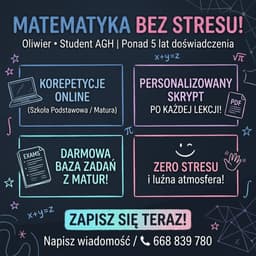 Skuteczna matematyka bez stresu! Korepetycje online i Stacjonarne — Korepetycje Matematyka Kraków