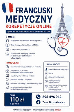 Francuski medyczny — Korepetycje Język francuski Kraków